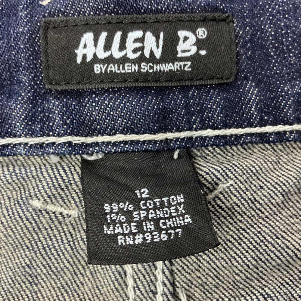 Allen B. by Allen Schwartz Women Dark Wash Whiskered Bootcut Y2K Jeans Size 12 - Picture 9 of 12